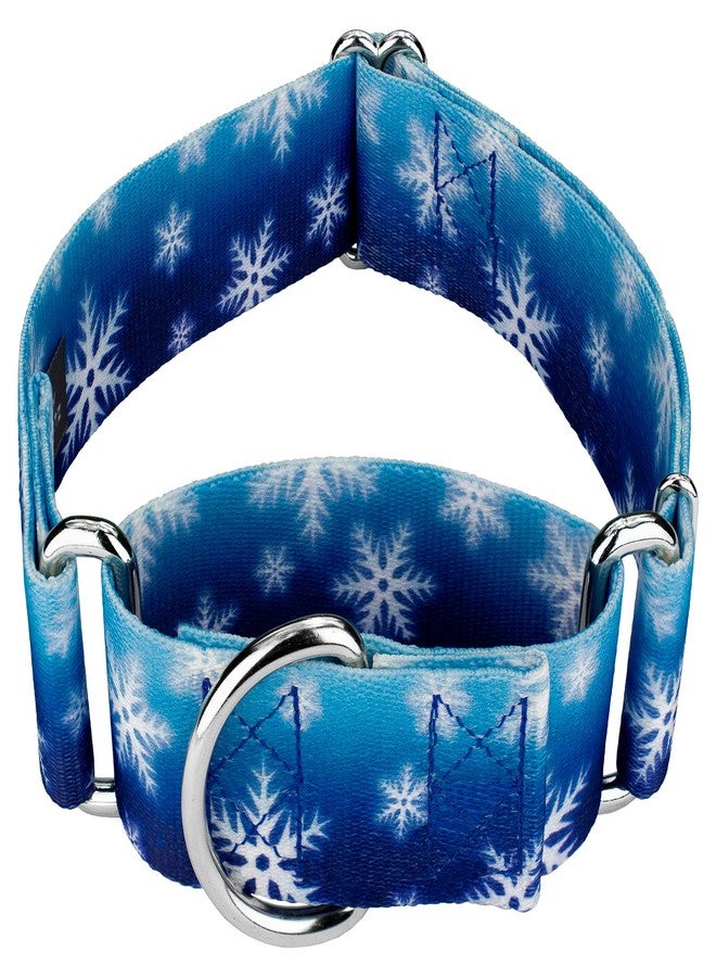 كانتري بروك ديزاين طوق مارتينجال عريض للكلاب من كونتري بروك بيتز - هوسفيت جونيور - مجموعة عيد الميلاد بتصاميم احتفالية (عالم الشتاء الرائع، متوسط) - Image 1